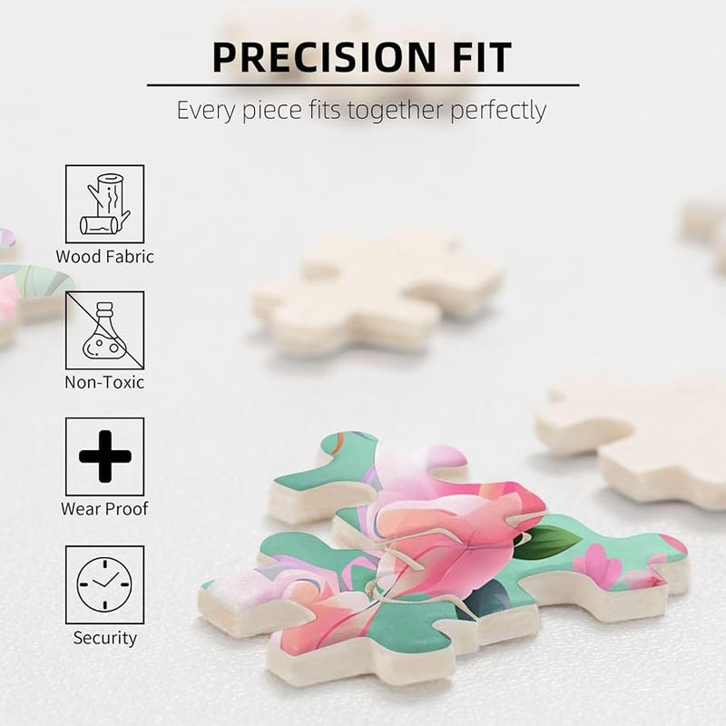 لغز بازل فيايا بينك يونيكورن 1000 قطعة للكبار، هدية ديكور منزلي مقاس 29.5 × 19.7 بوصة - Image 4